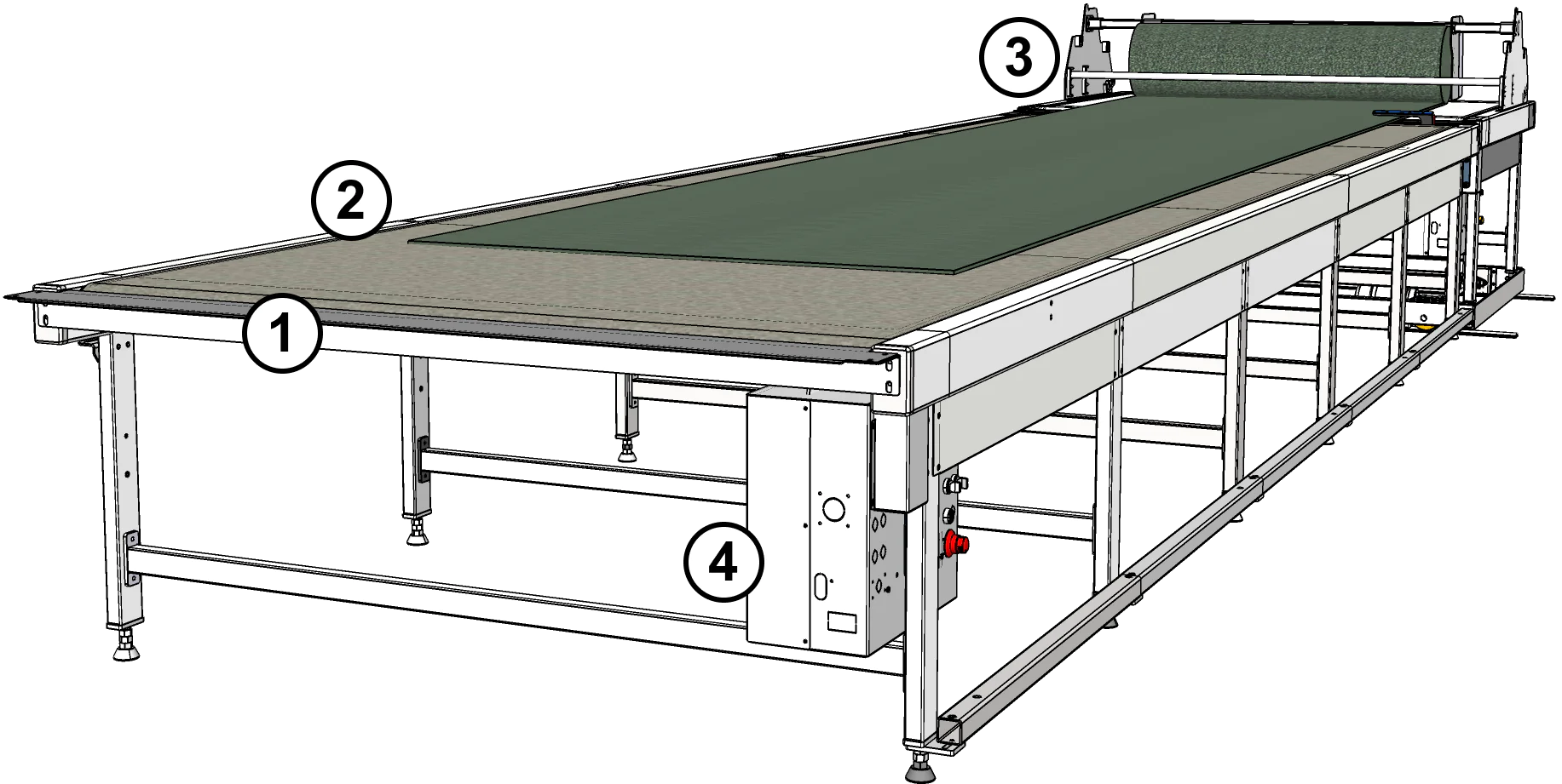 Conveyor Table with Roll Feeder