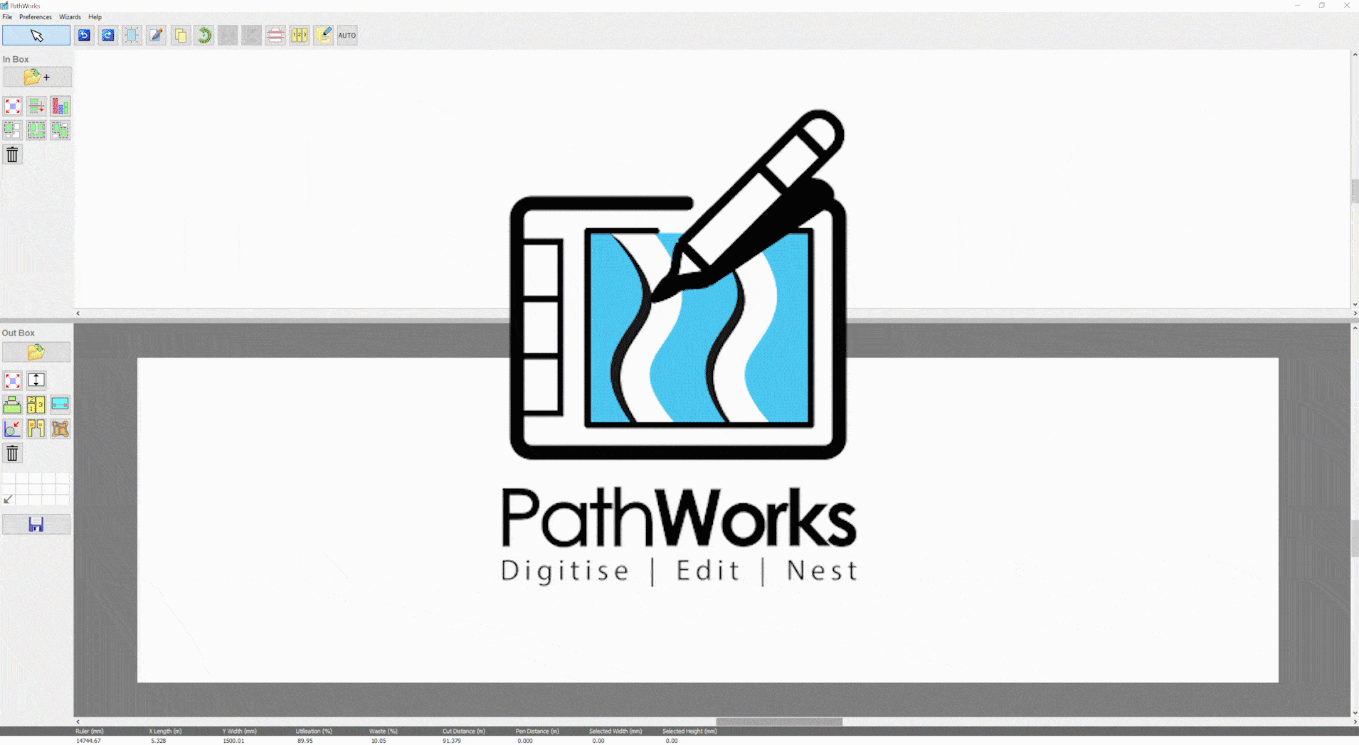 PathWorks™ CAD software a creating a complex, yet optimise nest in seconds.