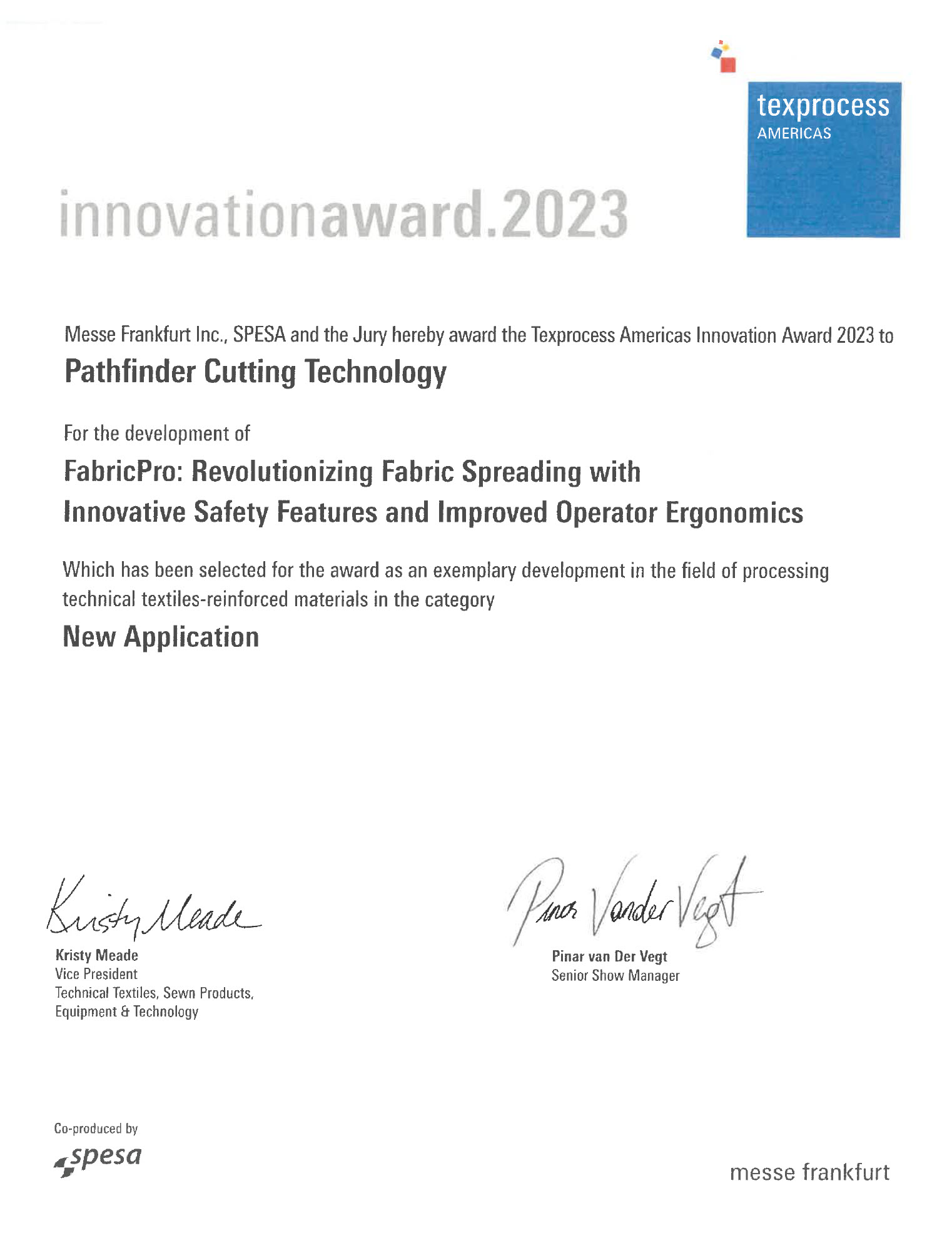 FabrikPro - Innovation award 2023